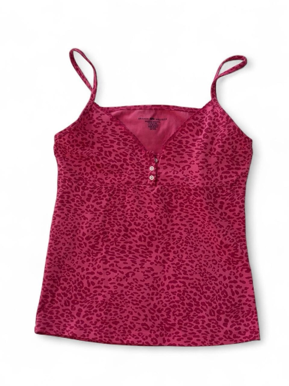 Brandy Melville Magenta Leopard-Print Cami